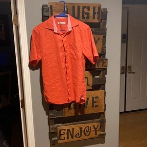 Men’s XS Tommy Bahama button down shirt Coral worn once